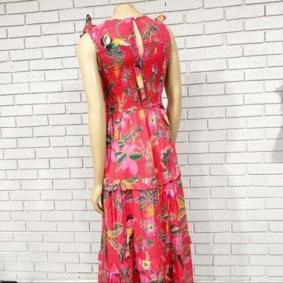 Banjanan‎ Iris Dress Woden Hedgerow Paradise Pink - Size Large - Picture 13 of 15